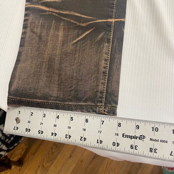 Parva Milano Classic Straight Whiskered Denim Jeans Size 38 X 30 - Picture 6 of 10